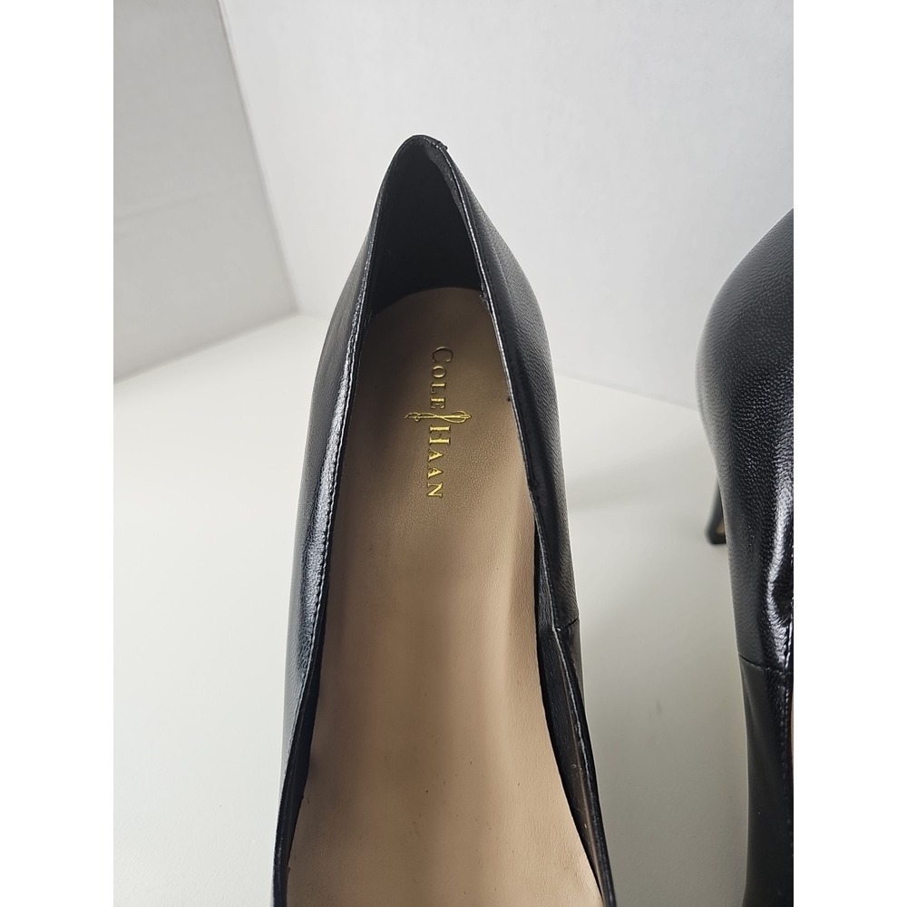 COLE HAAN Black Leather Pointed Toe High Heels  Shoes Women's Size 7.5B‎ - Picture 3 of 15